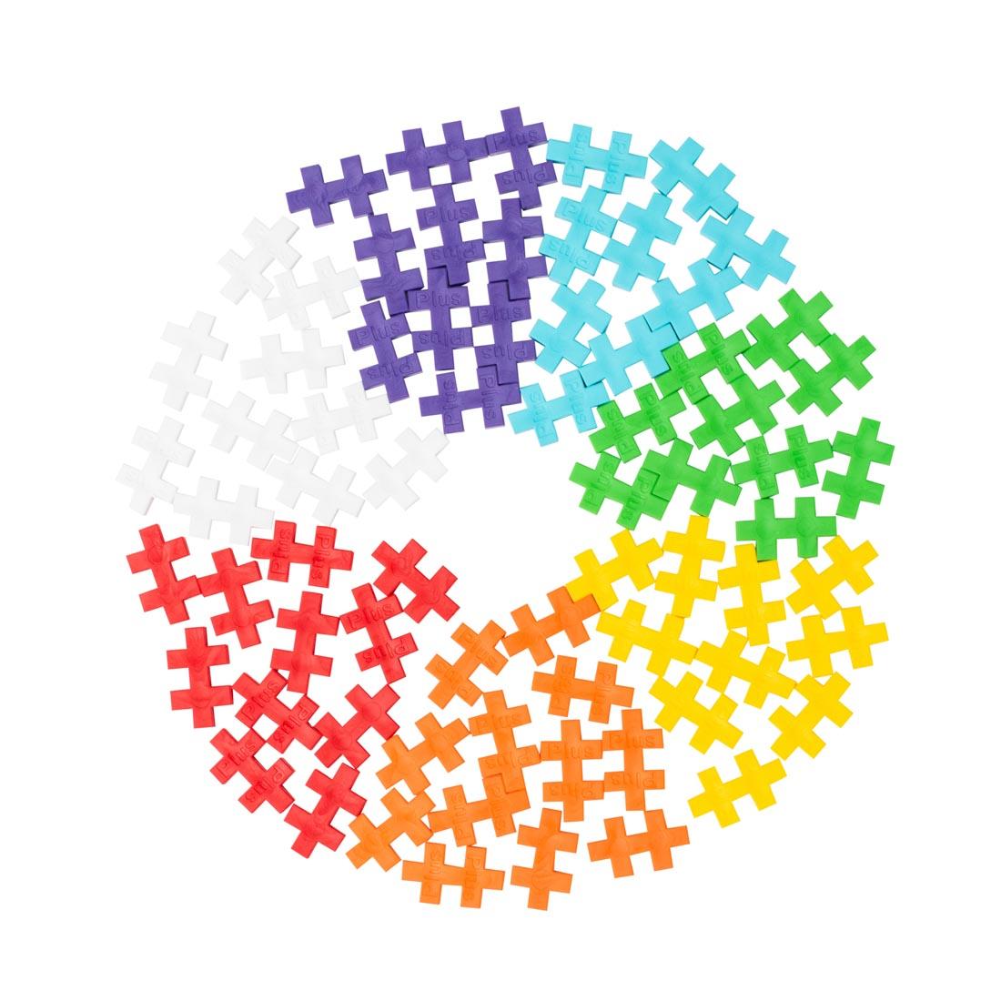 pieces included in the Plus-Plus 70-Piece Rainbow Mix Tube