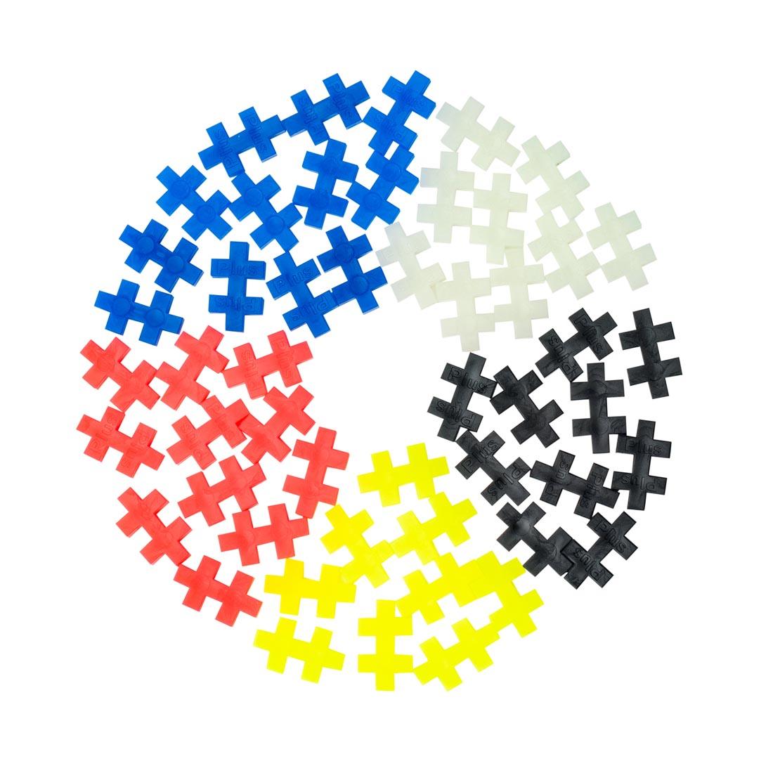 pieces included in the Plus-Plus 70-Piece Glow Mix Tube