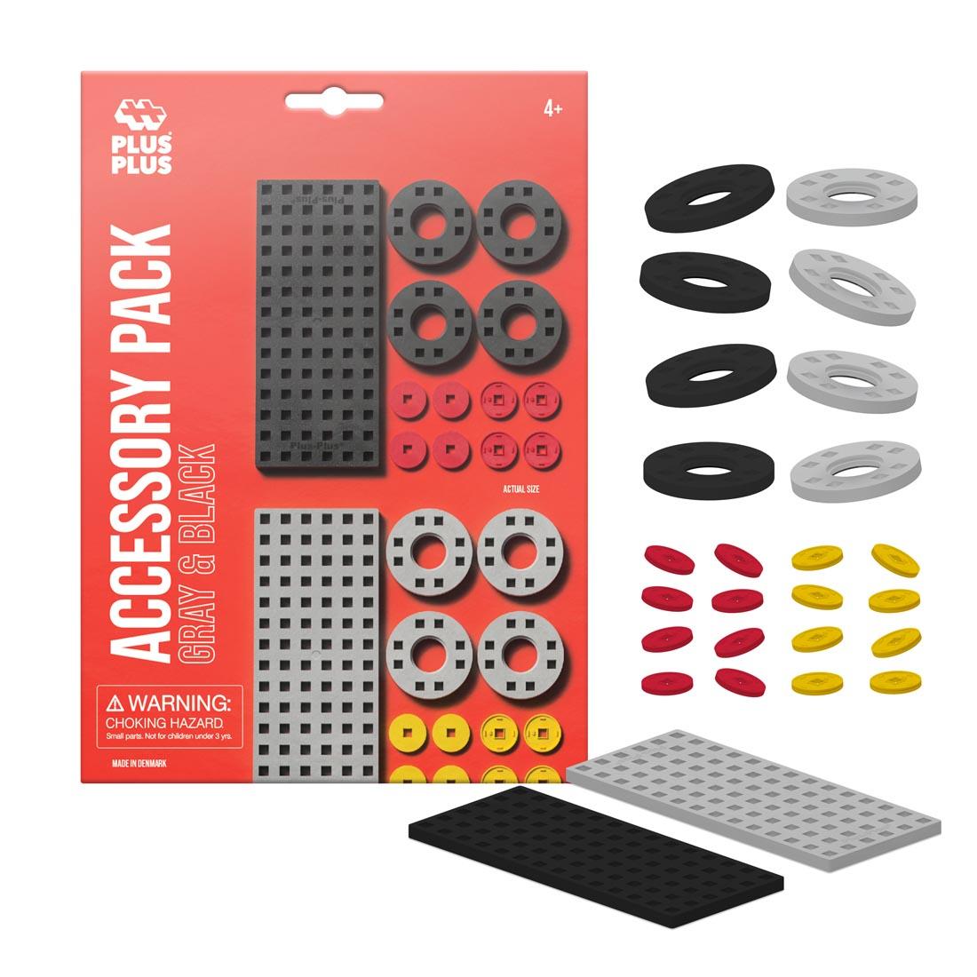 Plus-Plus Gray & Black Accessory Pack