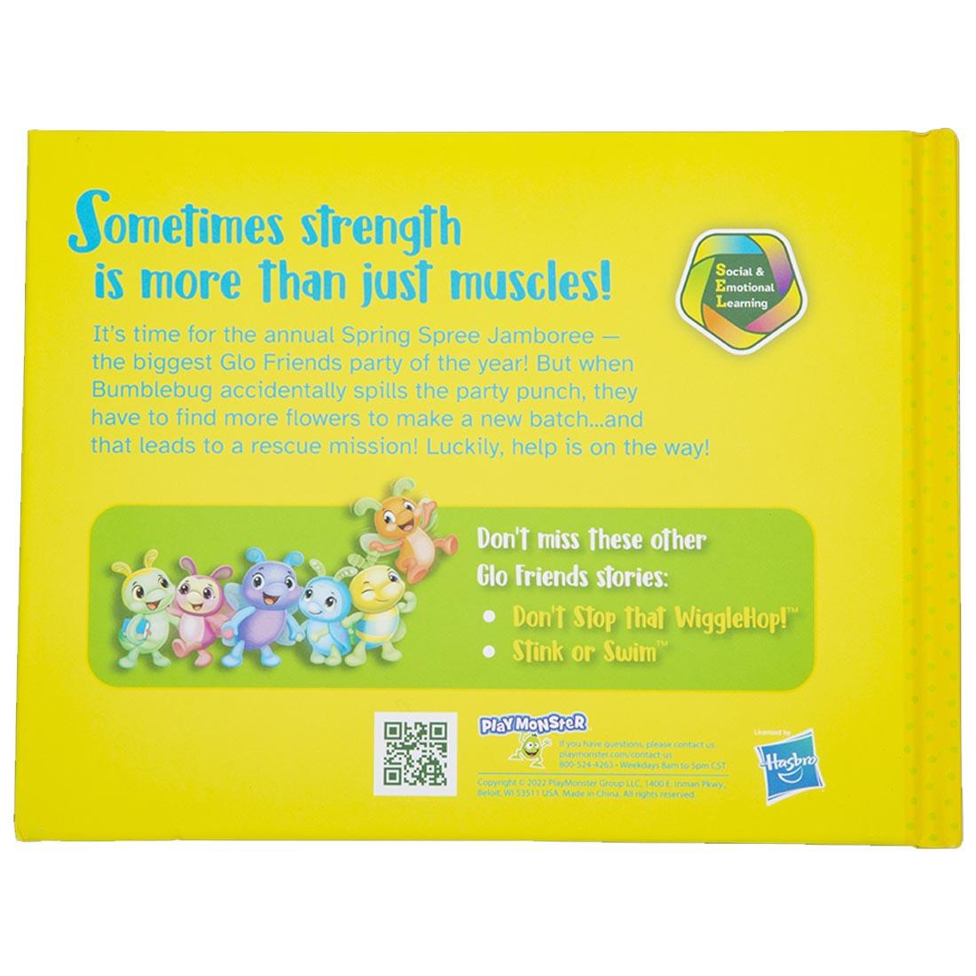 back cover of the Strong All Along storybook