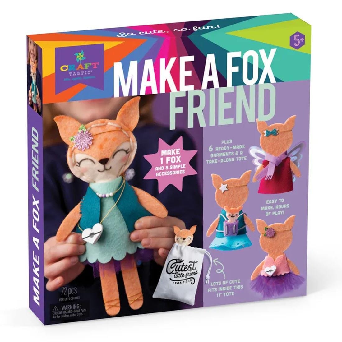 front of package for Craft-Tastic Make A Fox Friend Kit