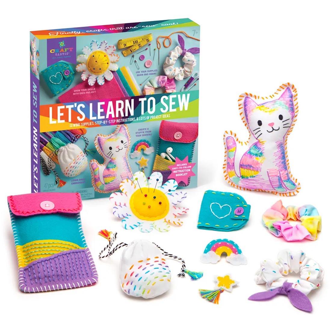 CraftTastic Let's Learn To Sew Kit United Art & Education