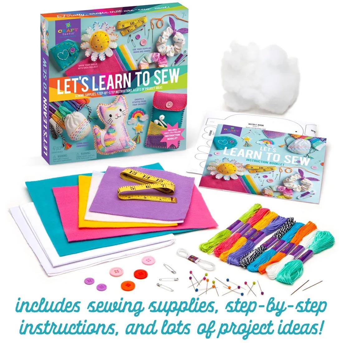 CraftTastic Let's Learn To Sew Kit United Art & Education