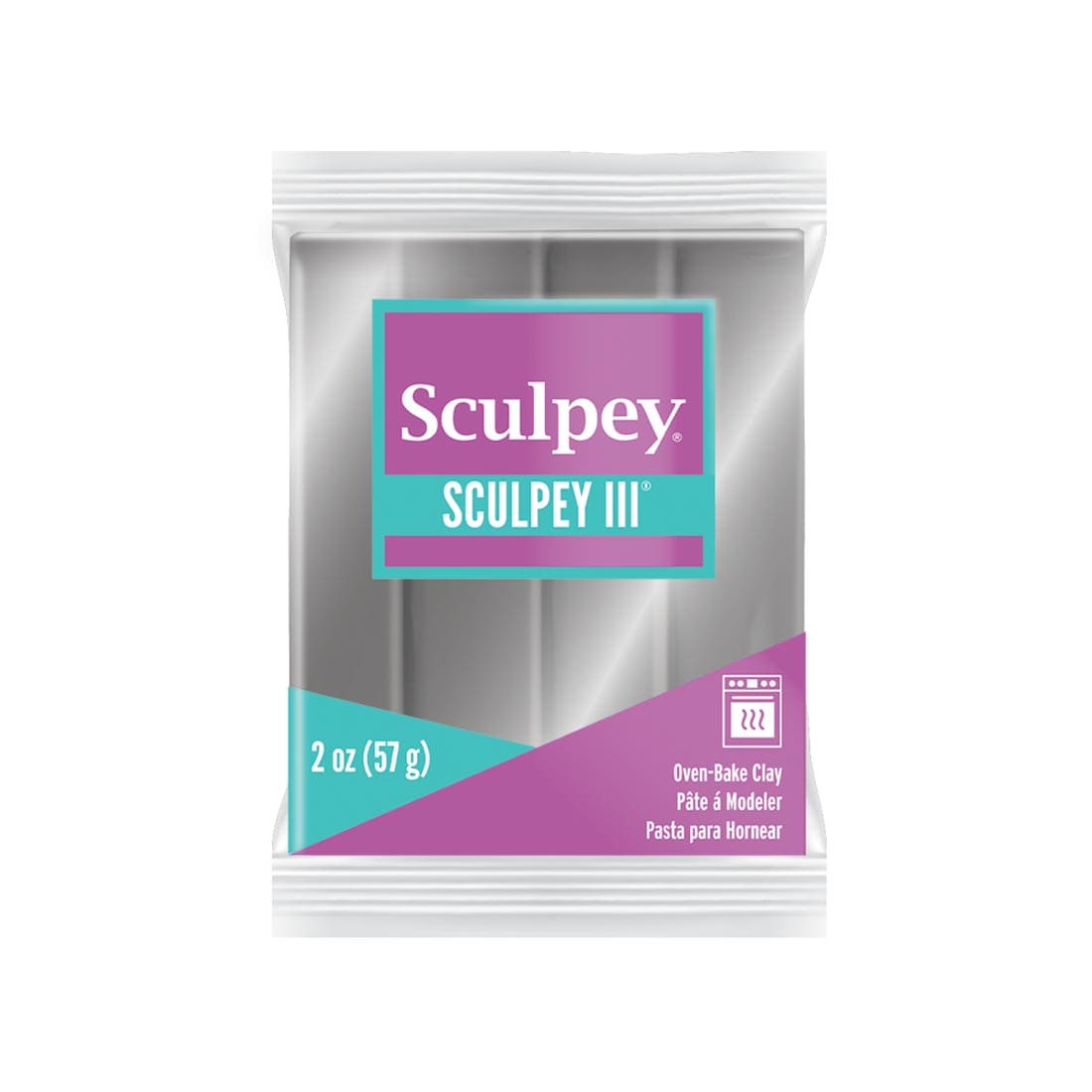 Sculpey III Polymer Clay - Silver 2oz.