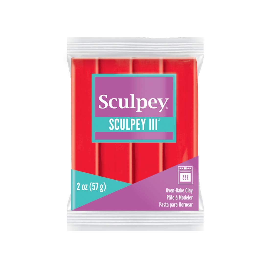 Hot Red Sculpey III Oven-Bake Clay