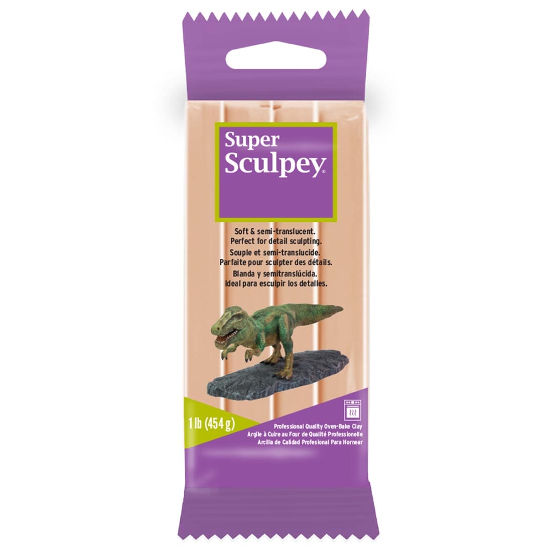 Sculpey Super Non-Toxic Semi-Transparent Polymer Clay, 1 lb, Beige