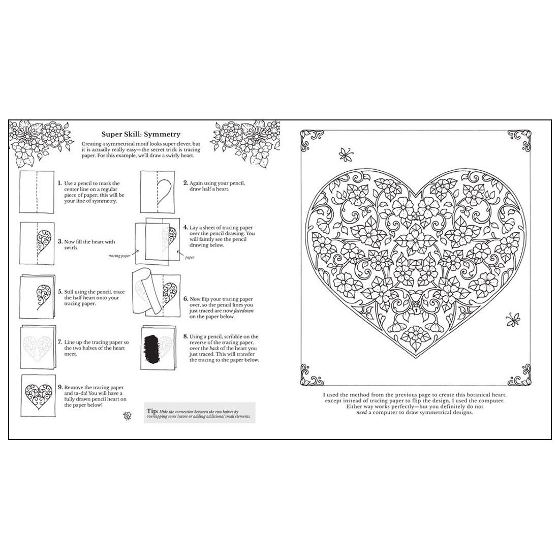 Pages from inside the How to Draw Inky Wonderlands book