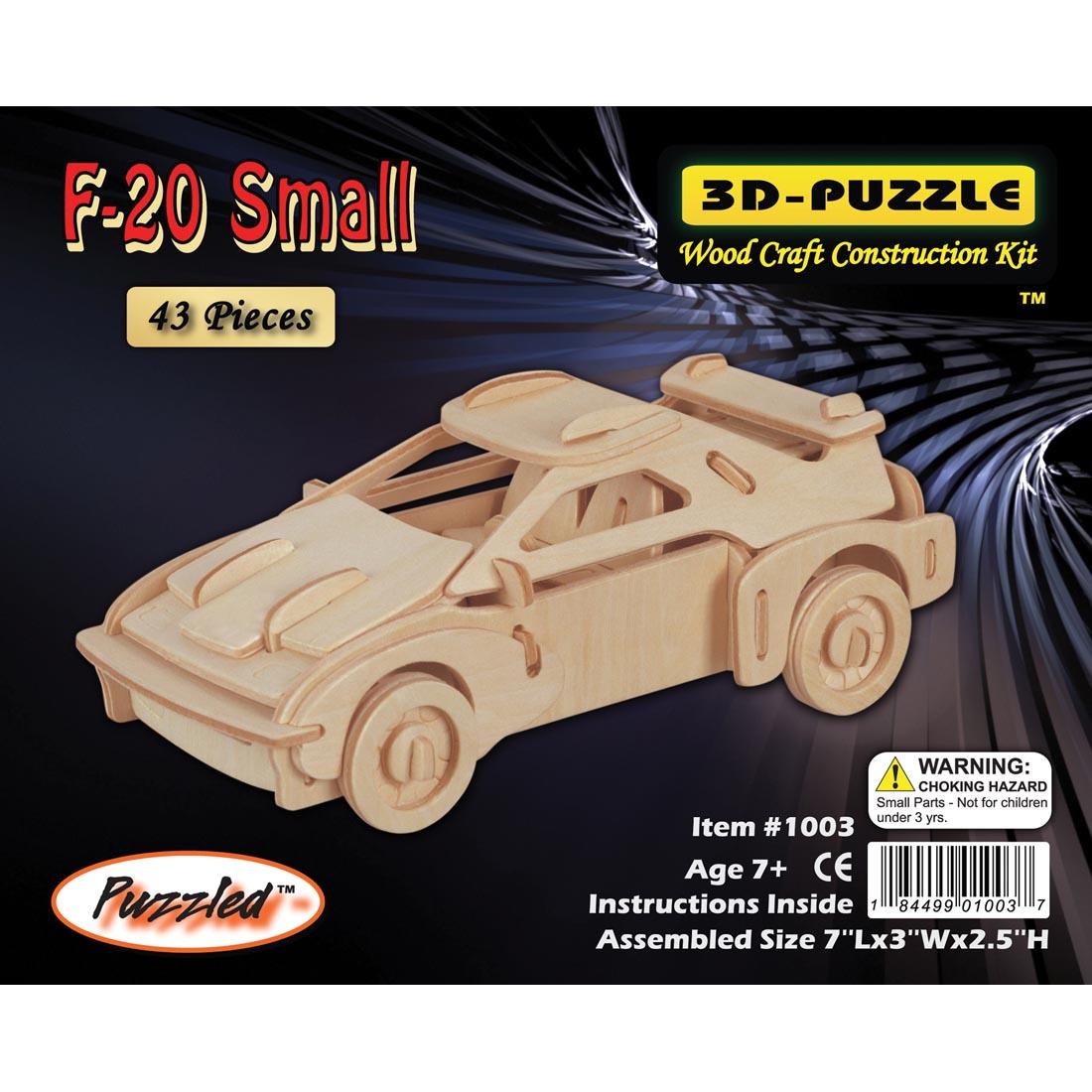 F-20 Small Car 3D Wooden Puzzle
