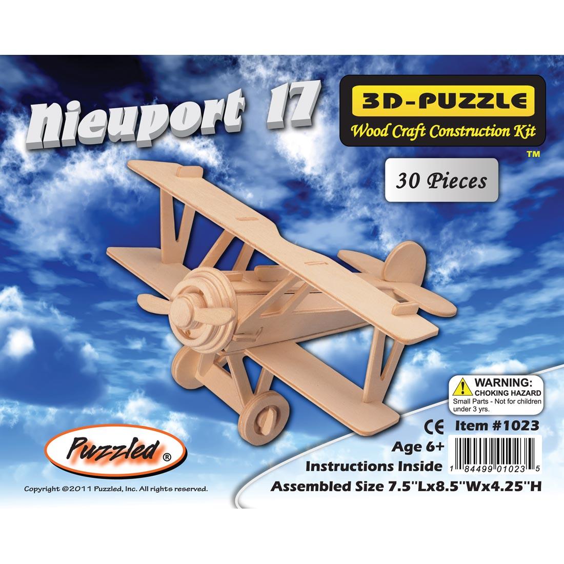 Neiuport 17 Airplane 3D Wooden Puzzle