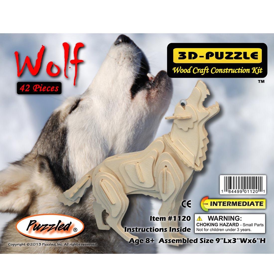 Wolf 3D Wooden Puzzle