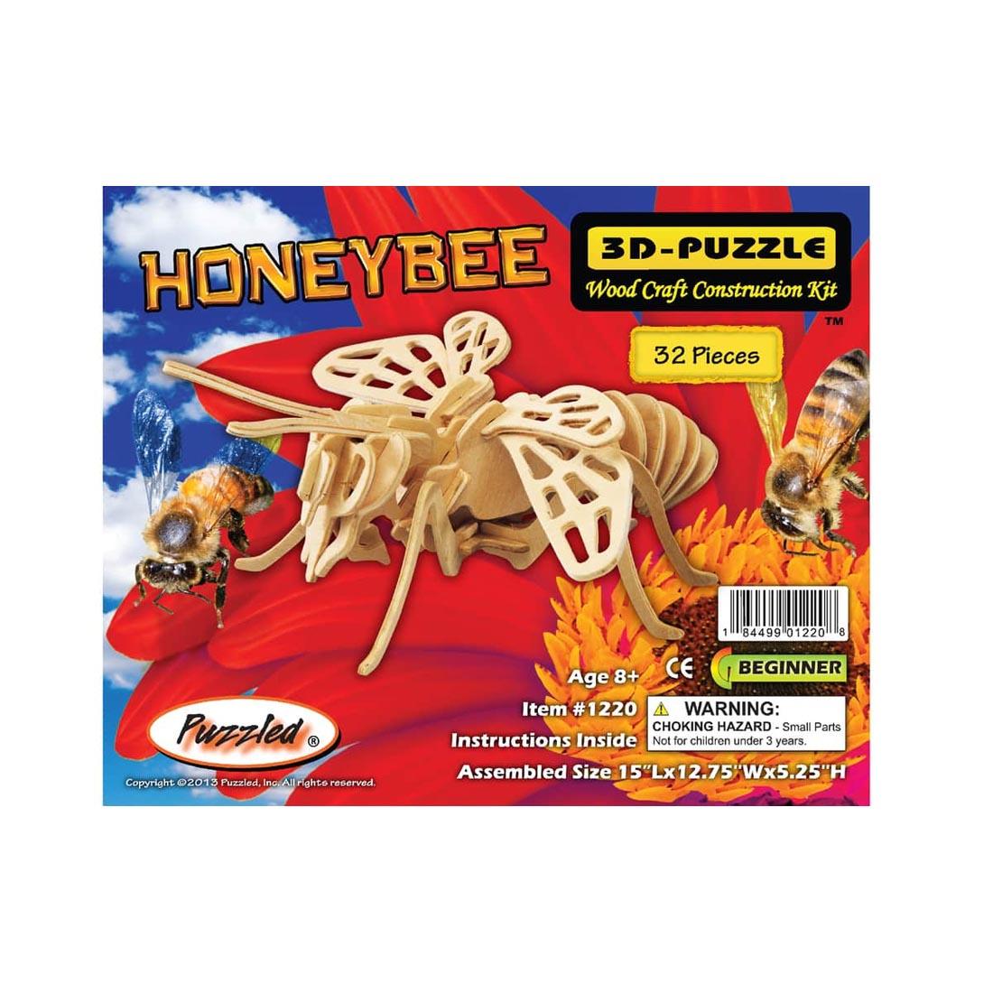 Honeybee 3D Wooden Puzzle in packaging