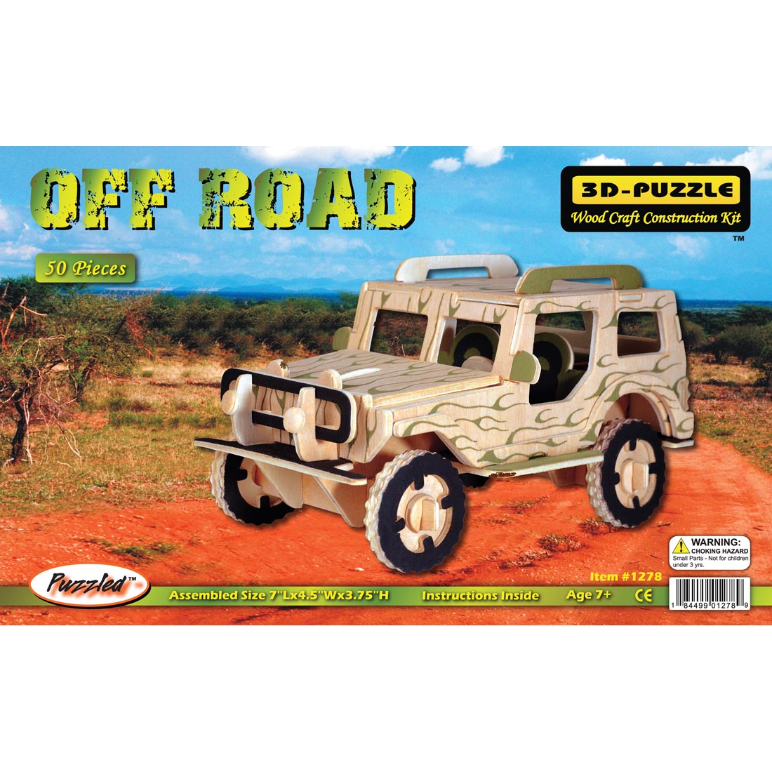 Off Road Jeep 3D Wooden Puzzle