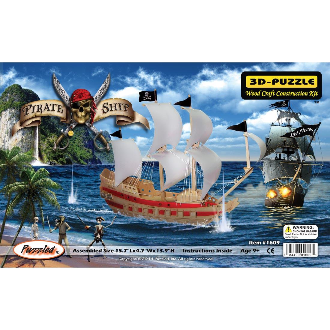 Pirate Ship 3D Wooden Puzzle