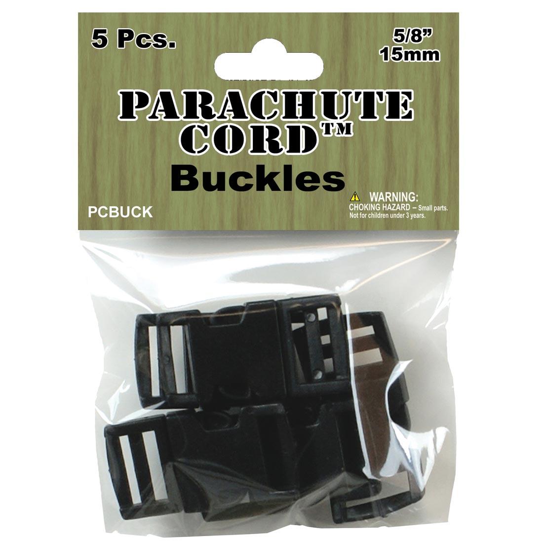 Black Parachute Cord Buckles
