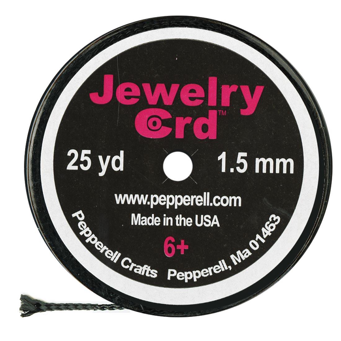 Pepperell Black Jewelry Cord