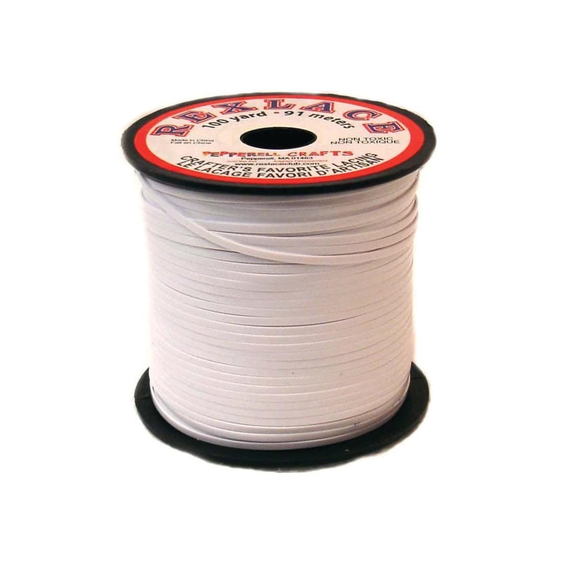 White Rexlace Vinyl Craft Lacing