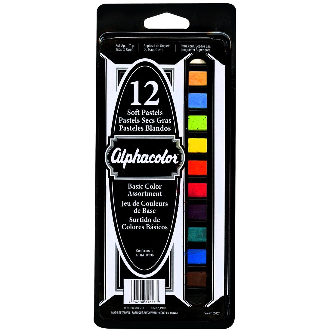 Alphacolor Soft Pastels 12-Color Set