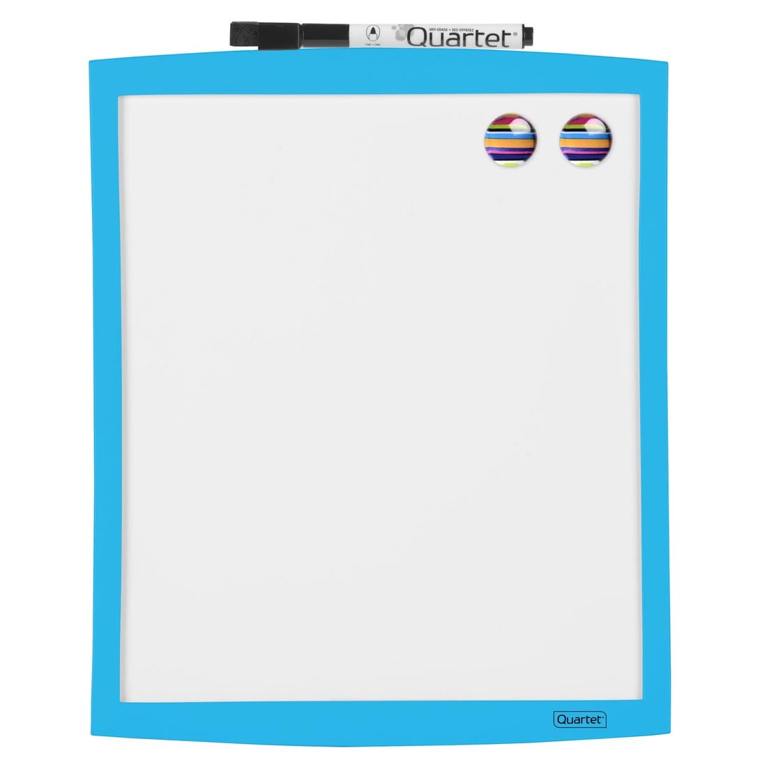 9x11" Plastic Frame Magnetic Dry Erase Board with 2 round magnets and a black dry erase marker