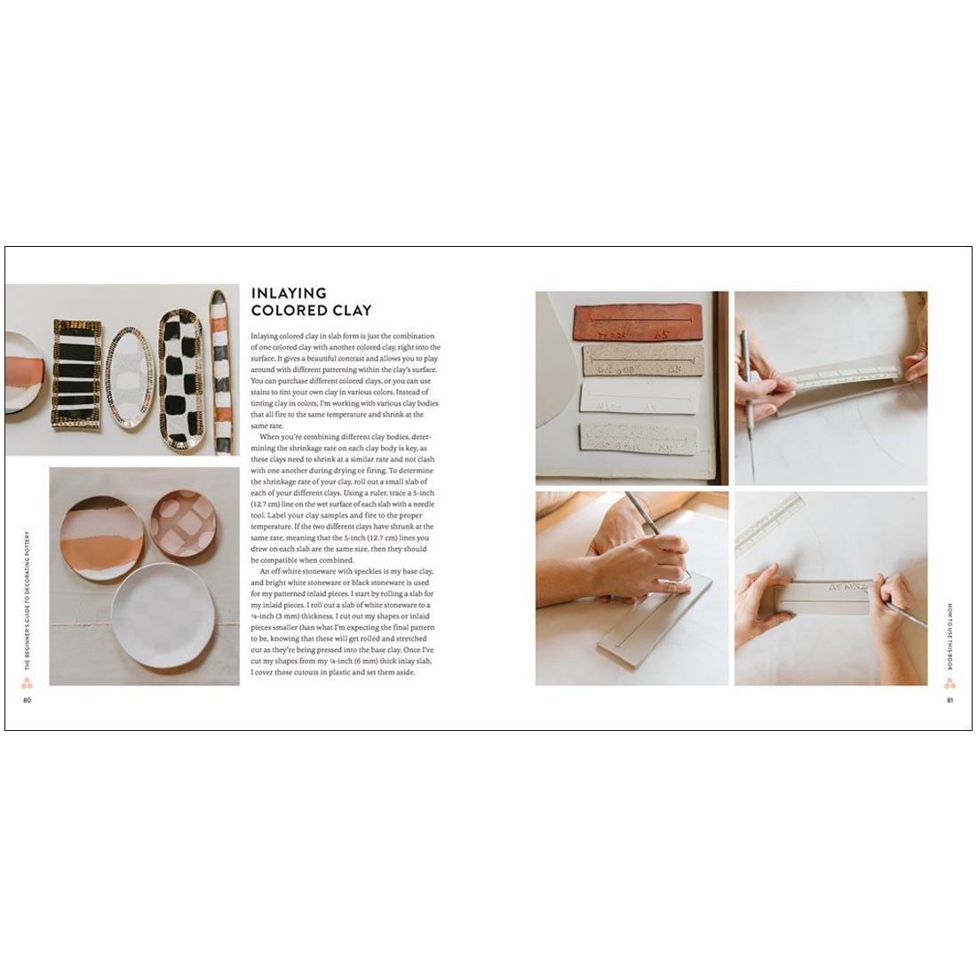 sample pages from The Beginner's Guide To Decorating Pottery