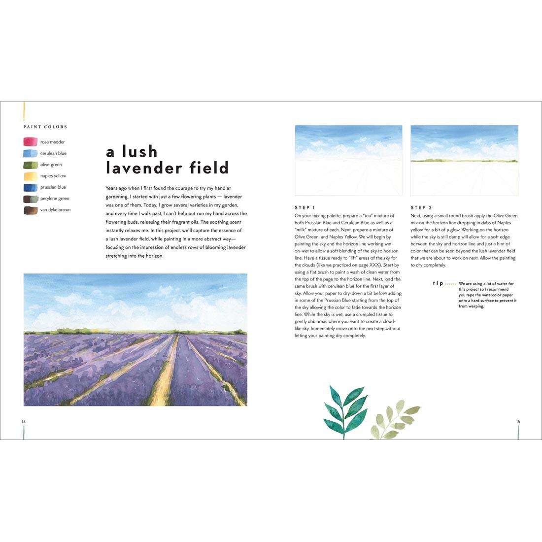 2 pages from the Watercolor Made Simple Workbook