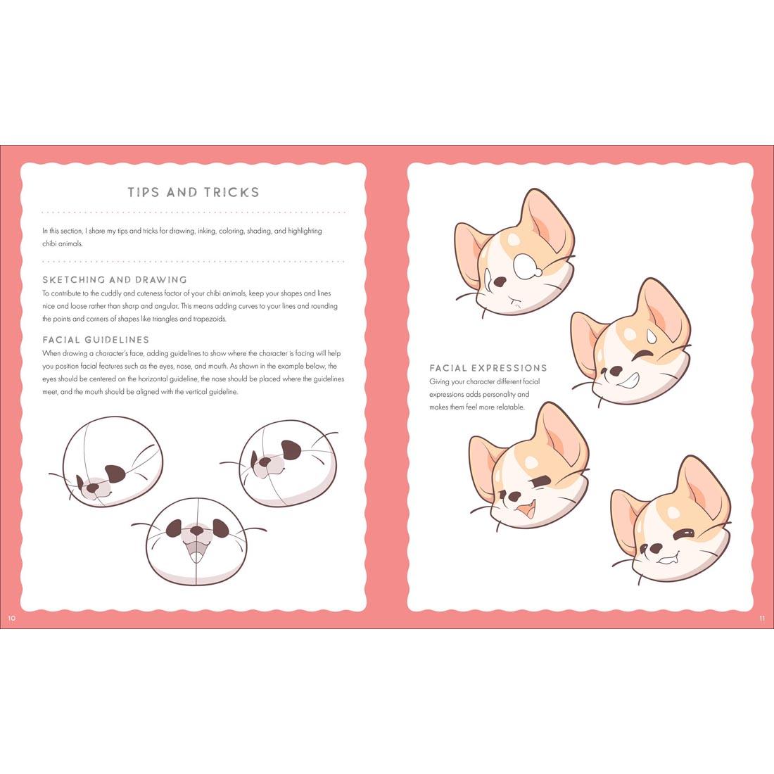 pages from Cute Chibi Cozy Animals: Learn How to Draw 65 Snuggly Friends book