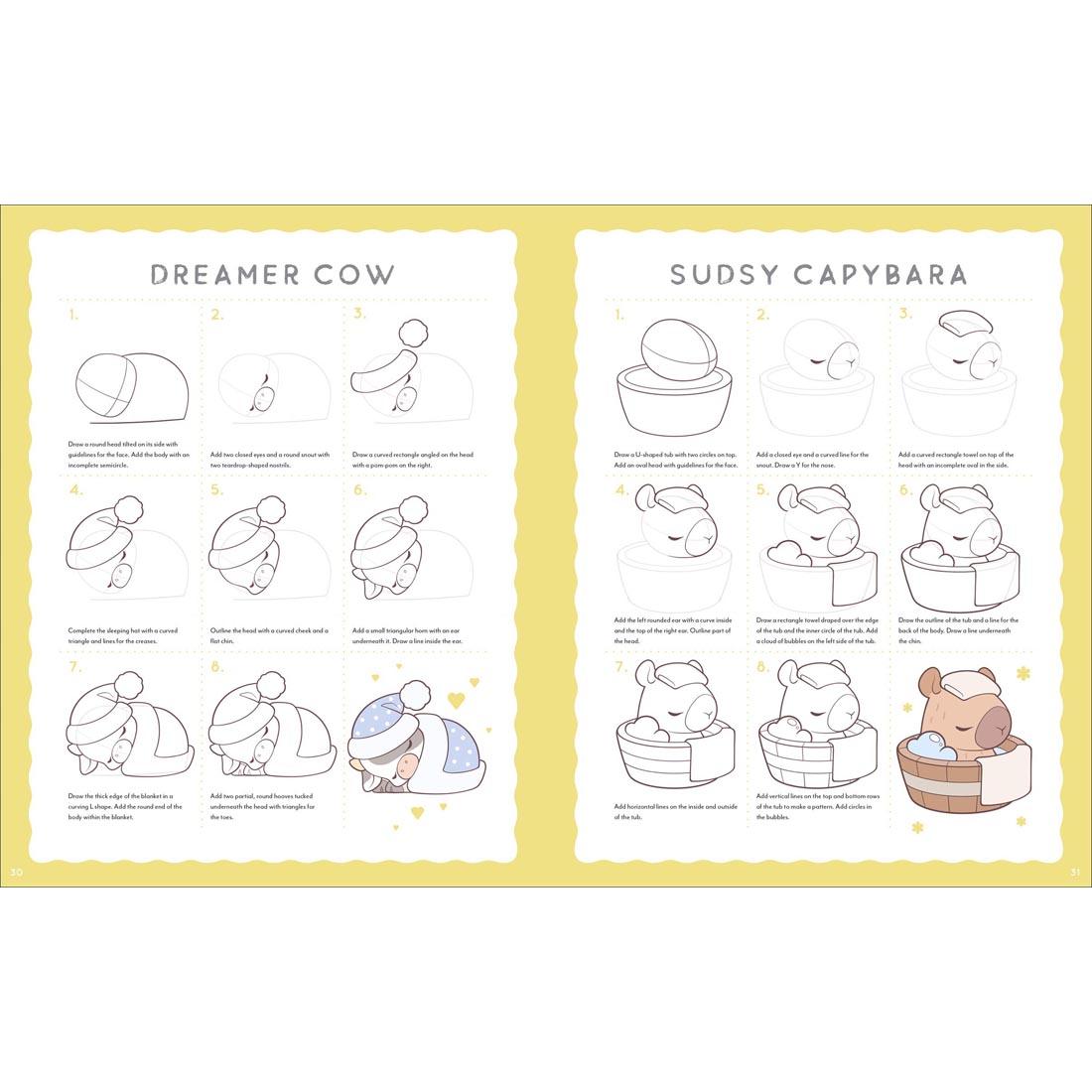 pages from Cute Chibi Cozy Animals: Learn How to Draw 65 Snuggly Friends book