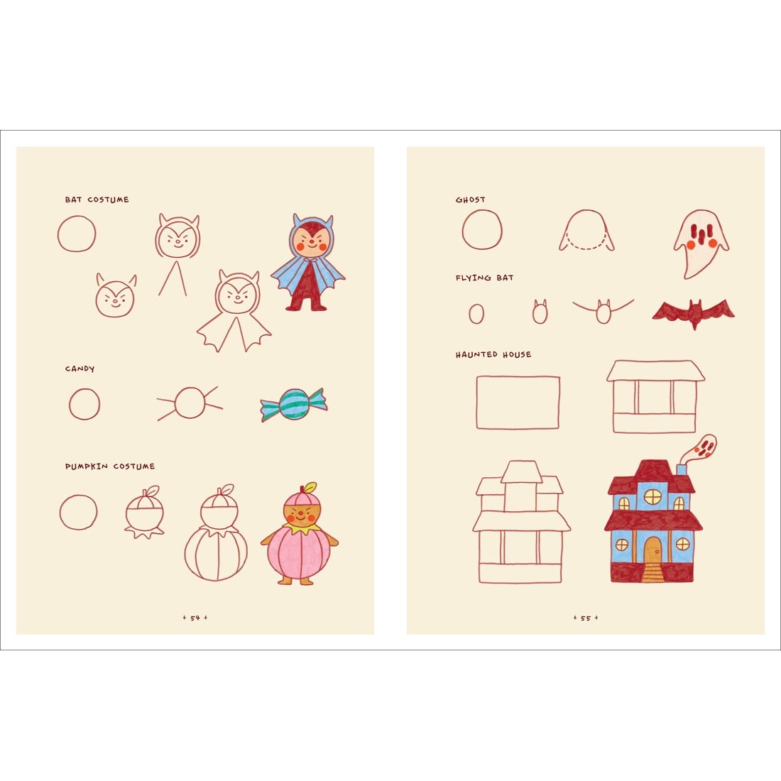 2 pages from the So Cute, So Easy to Draw! Book