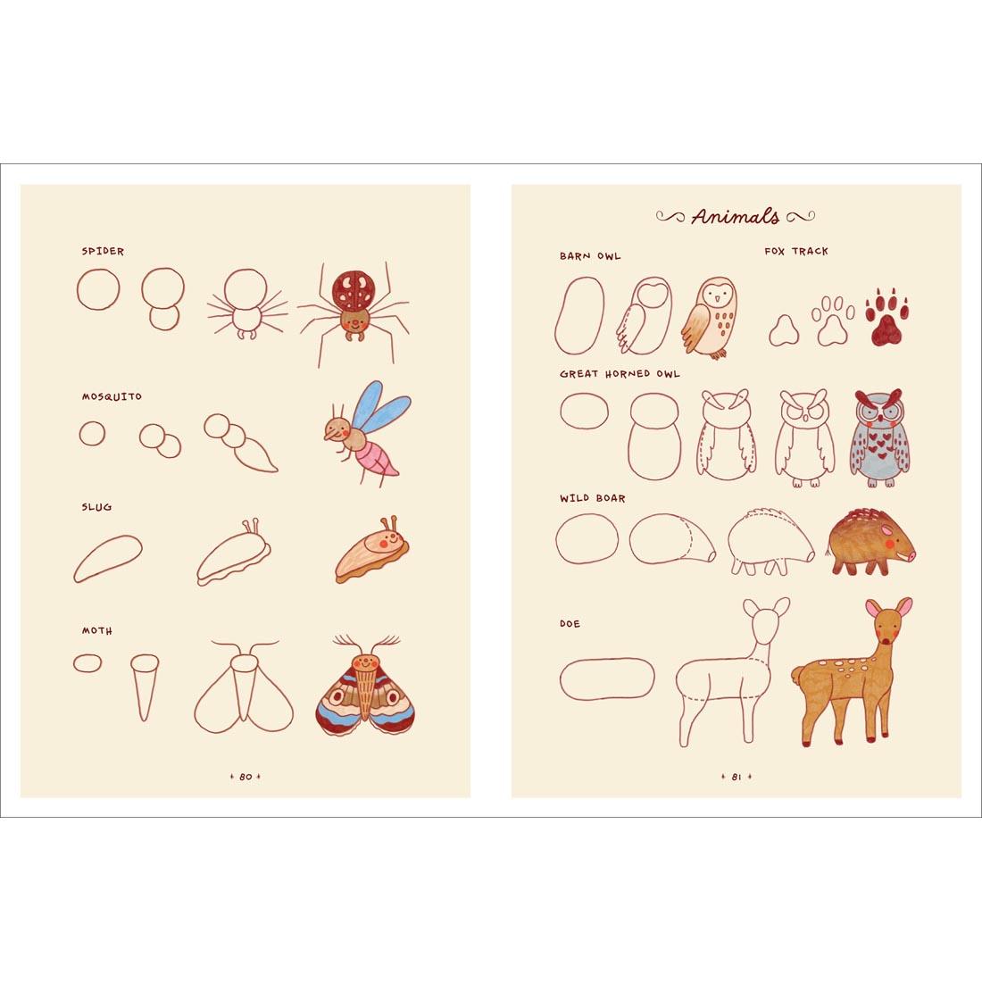 2 pages from the So Cute, So Easy to Draw! Book