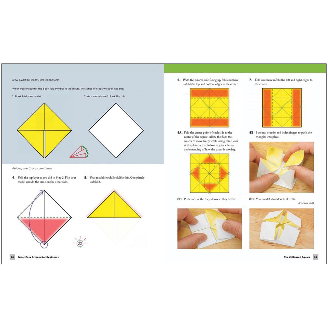 2 pages from the book Super Easy Origami for Beginners