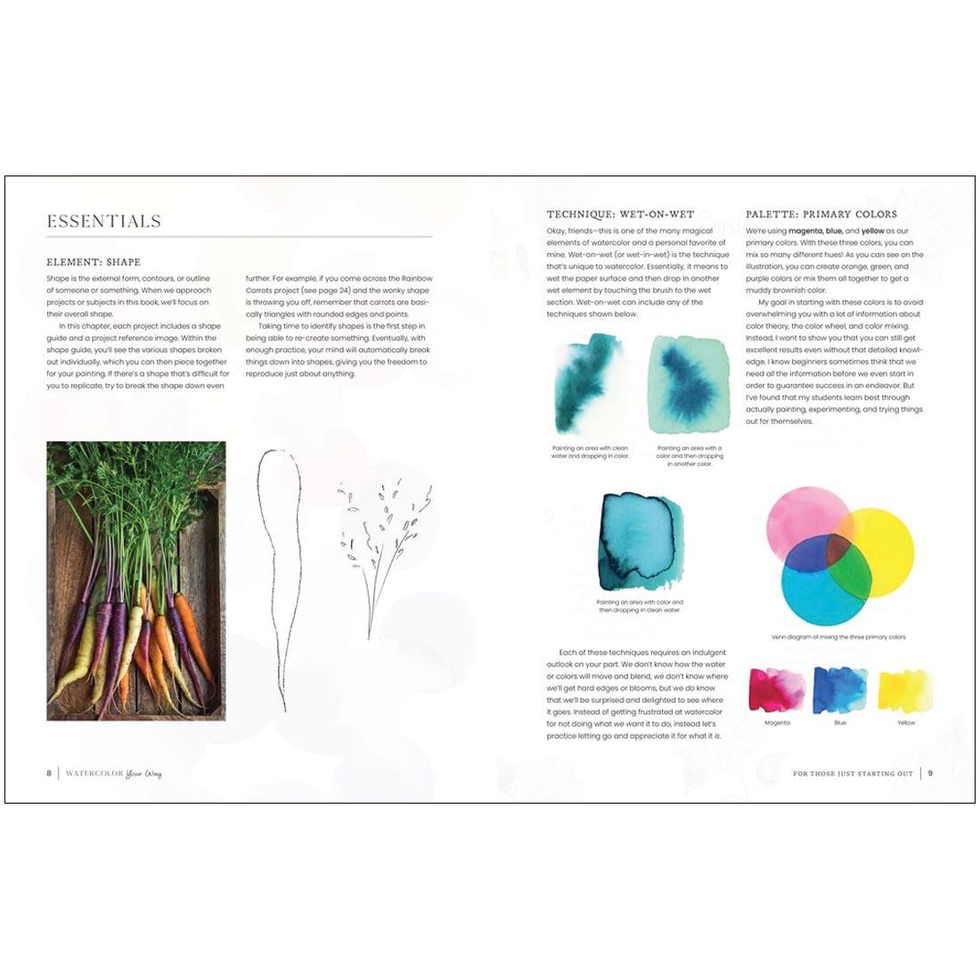 2 pages from the book Watercolor Your Way