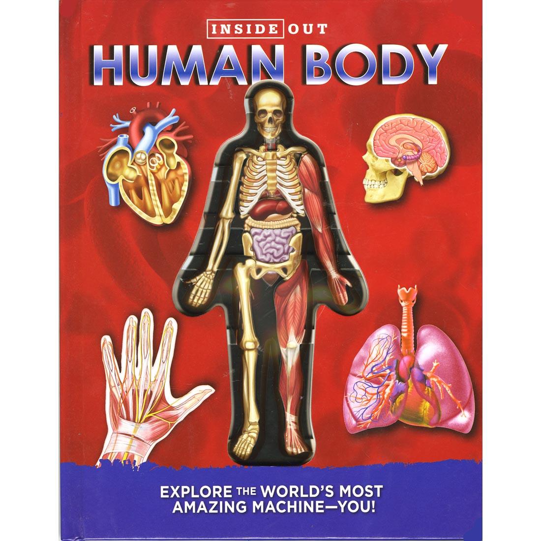 cover of Inside Out Book: Human Body, showing a layered model of the human body that changes as pages are flipped