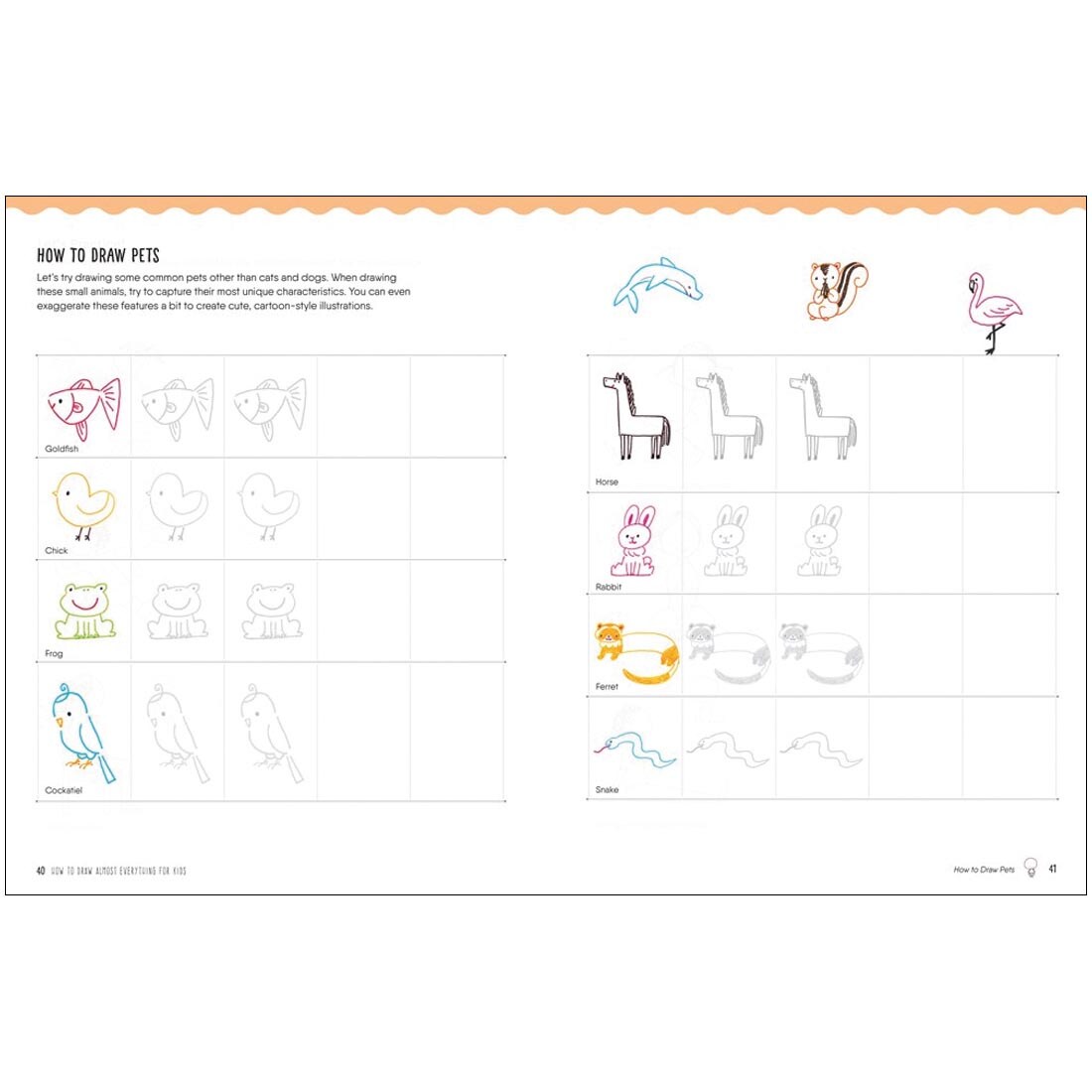 2 pages from How To Draw Almost Everything For Kids Book