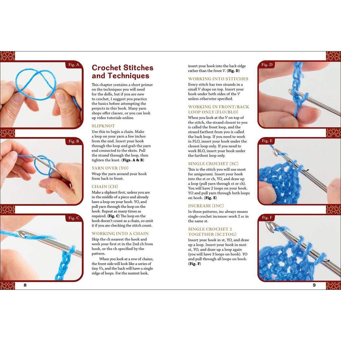 Pages from the instruction manual for Nativity Crochet Kit