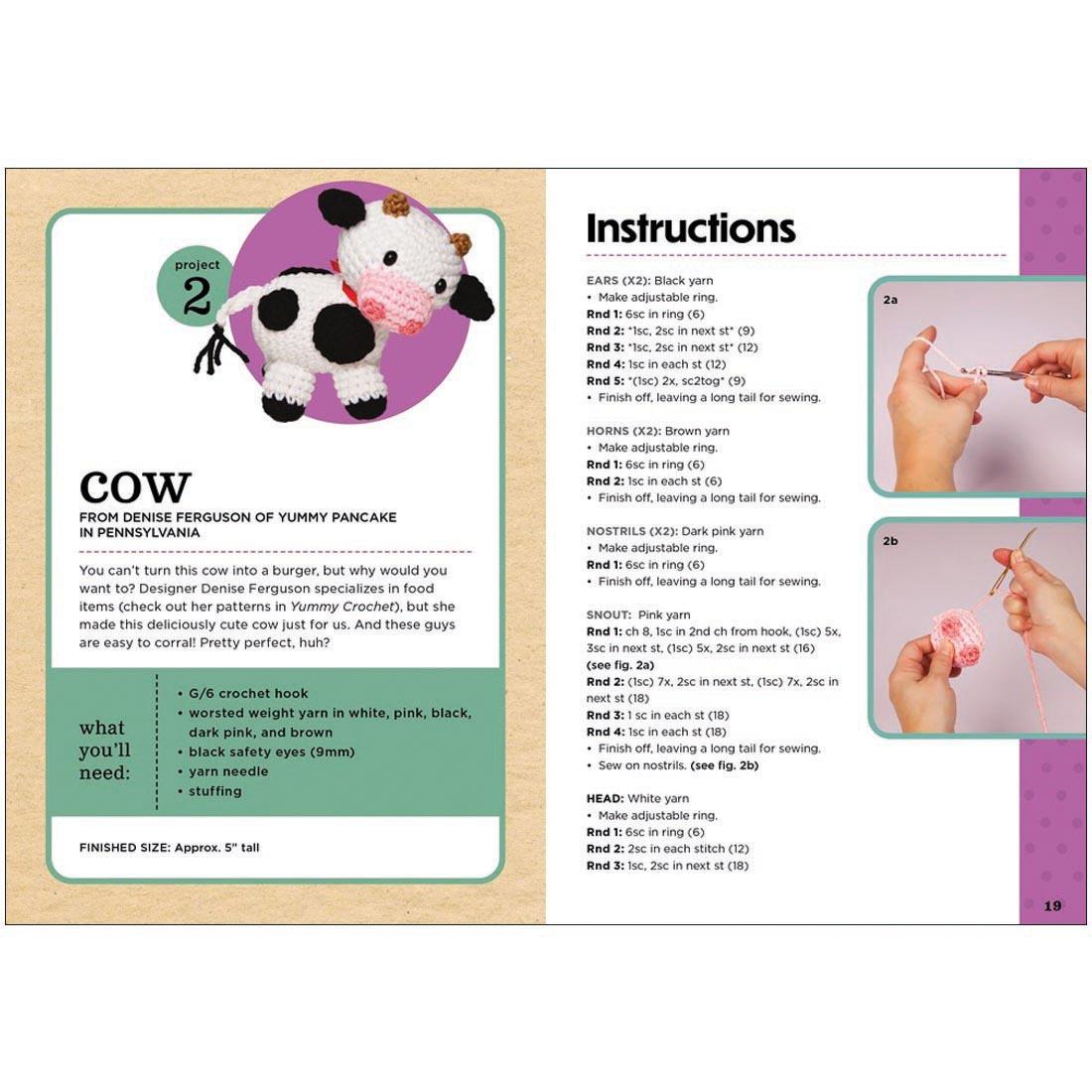 2 pages of the book from the Creature Crochet Kit