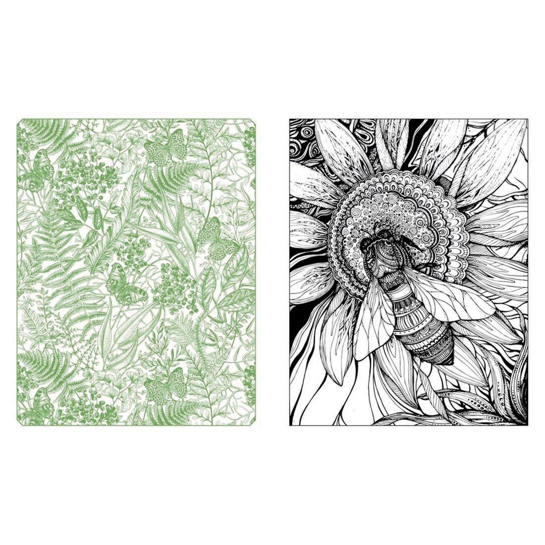 2 pages from Butterflies, Bees & Dragonflies Coloring Book