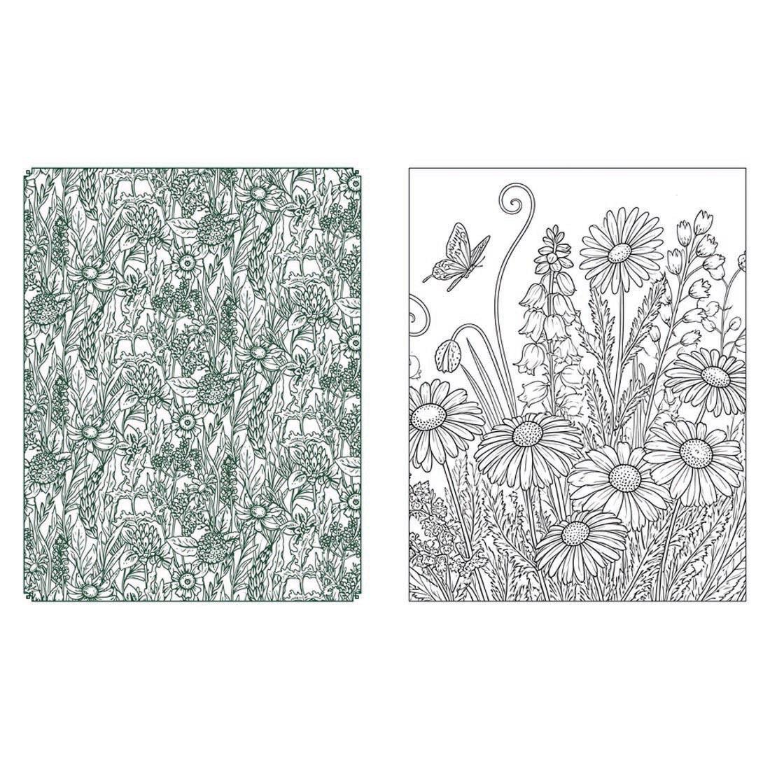 2 pages from Wildflowers In Bloom Coloring Book