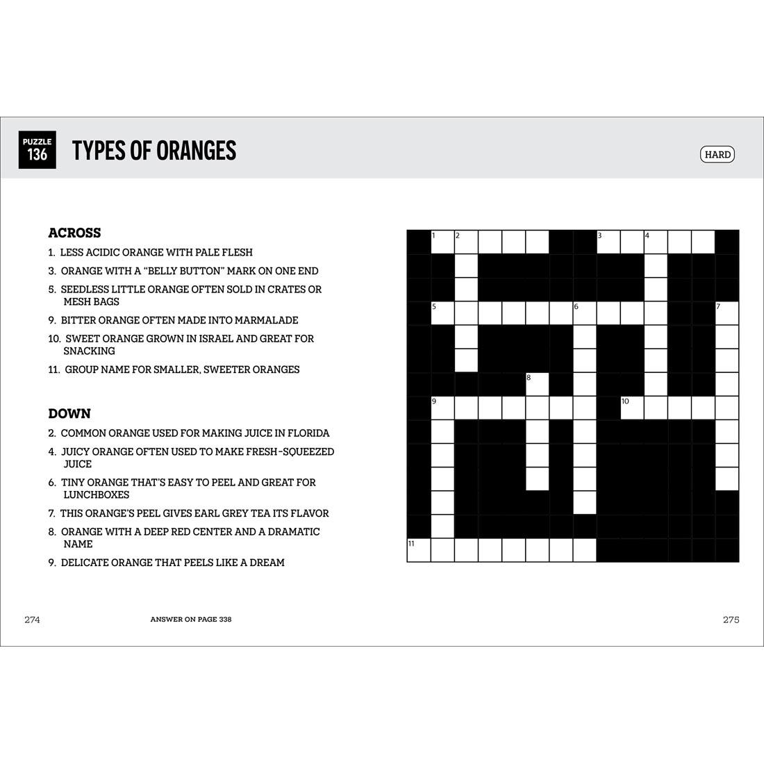 pages from the book Large Print Crosswords