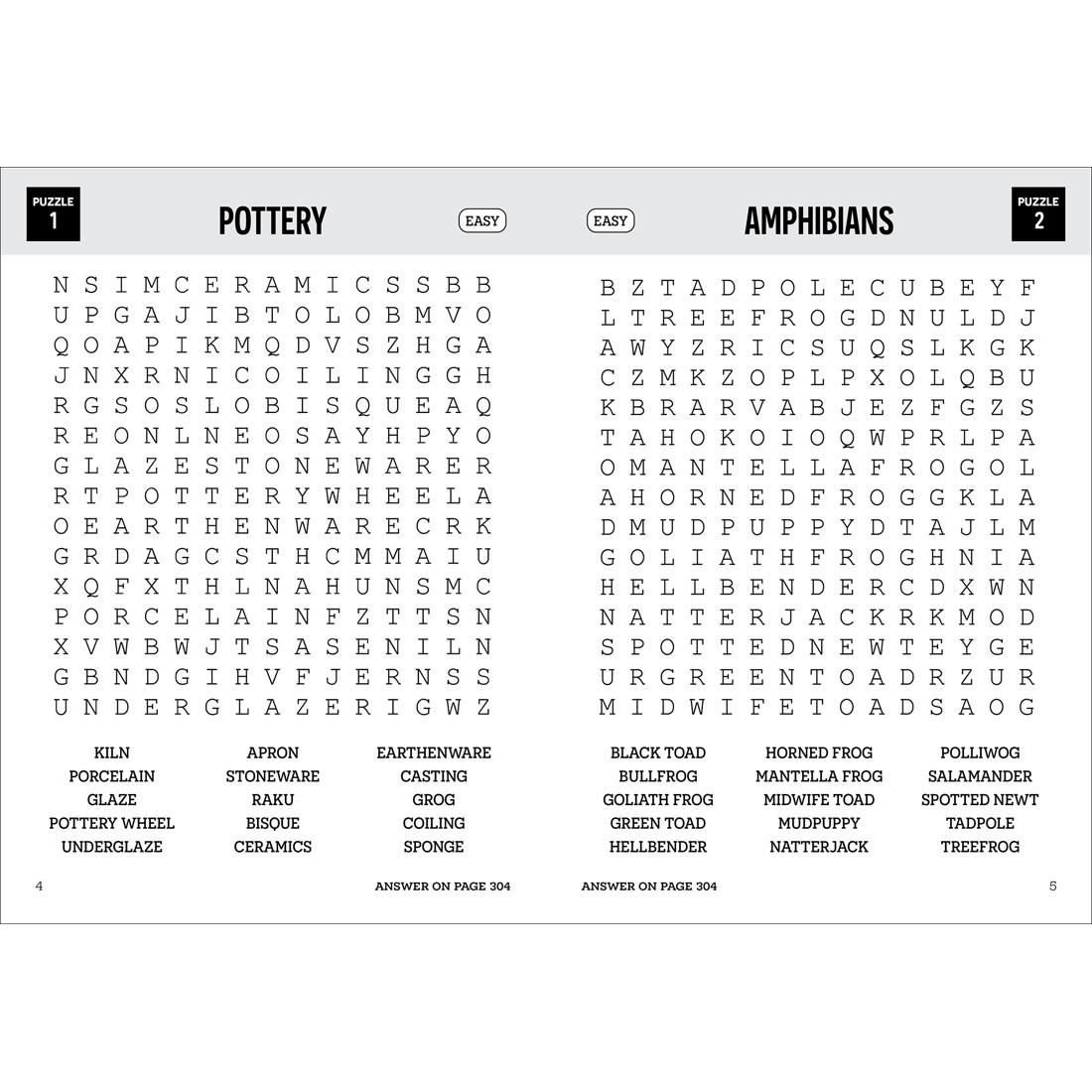 pages from Large Print Word Search: Easy-To-Read Puzzles book