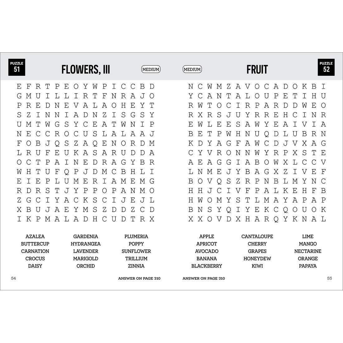 pages from Large Print Word Search: Easy-To-Read Puzzles book