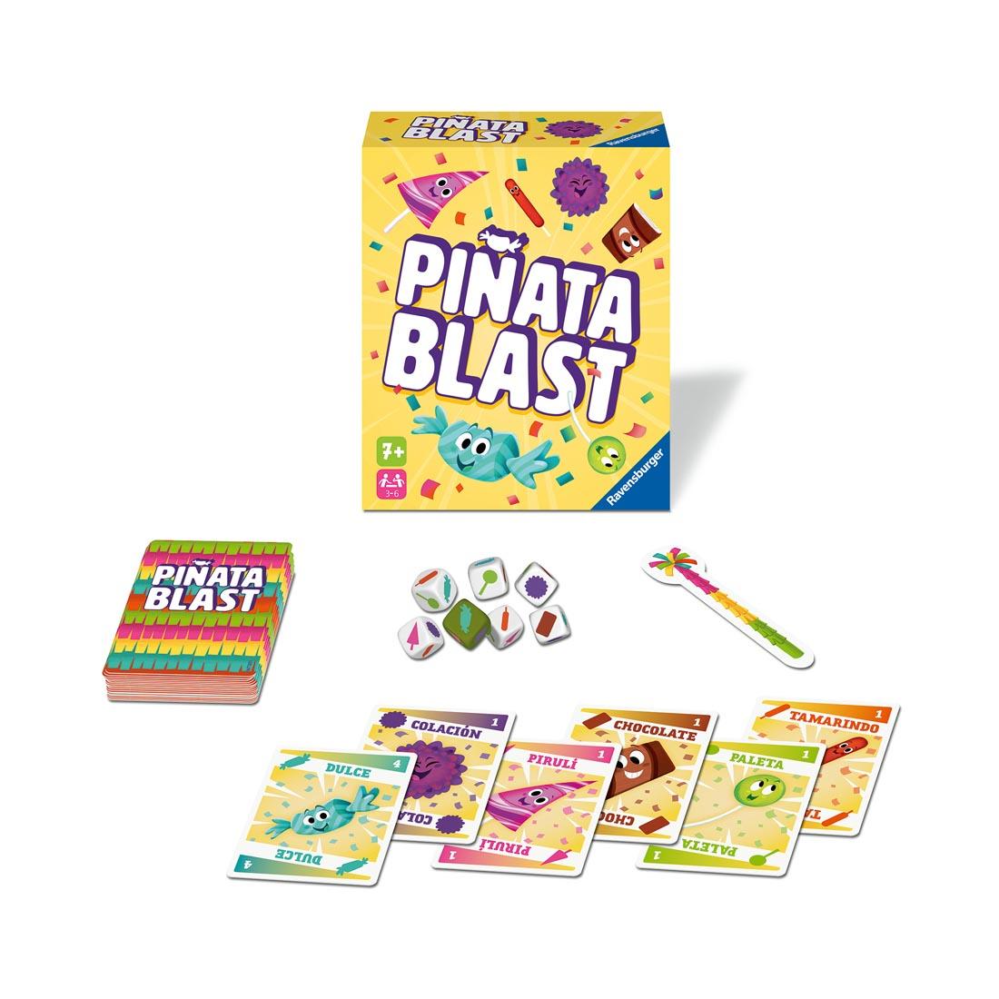 Box and contents of Pinata Blast Game