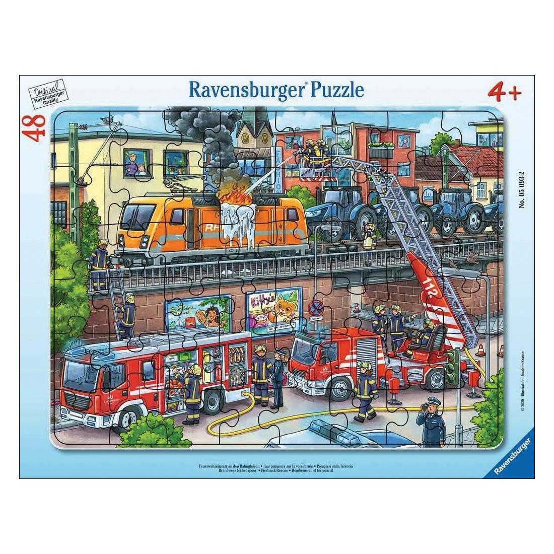 Firetruck Rescue 48-Piece Frame Puzzle By Ravensburger