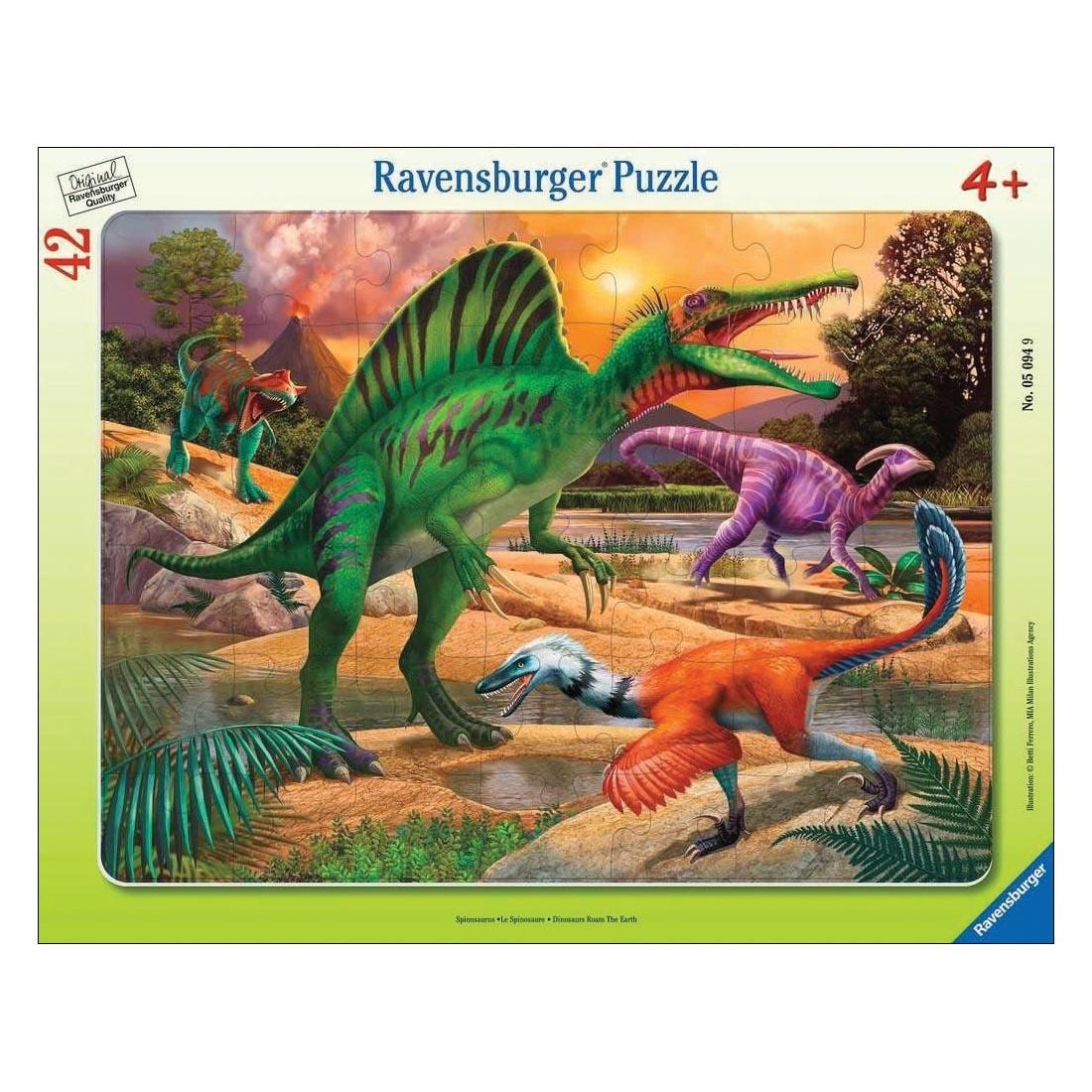 Dinosaurs Roam The Earth 42-Piece Frame Puzzle By Ravensburger