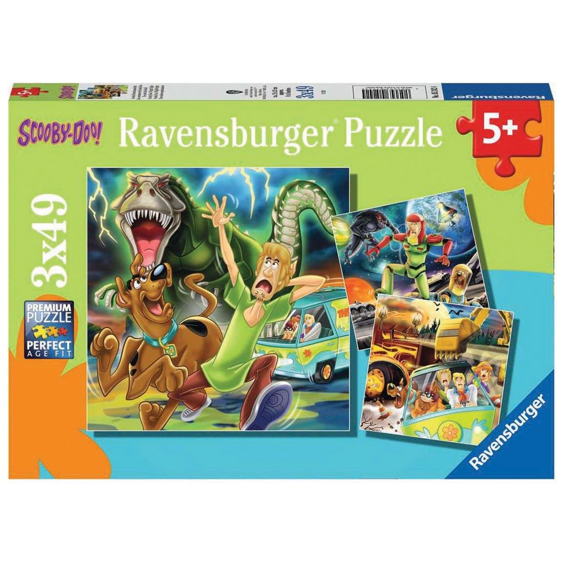 box cover of Scooby Doo 3 Night Fright 49-Piece Puzzles By Ravensburger