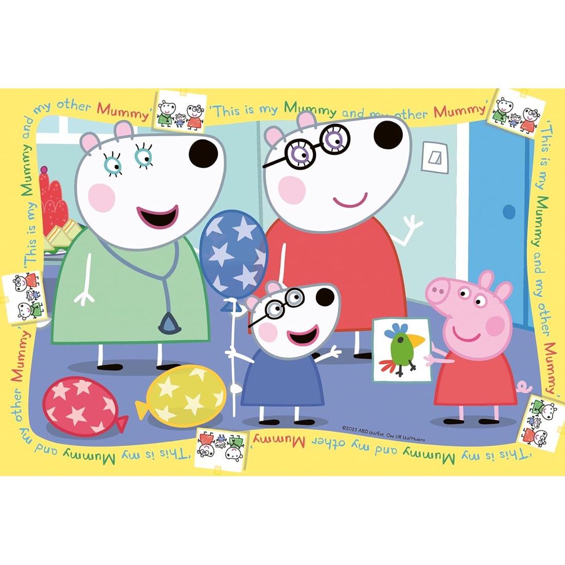 scene of Peppa Pig Meets Penny's Parents 35-Piece Puzzle By Ravensburger