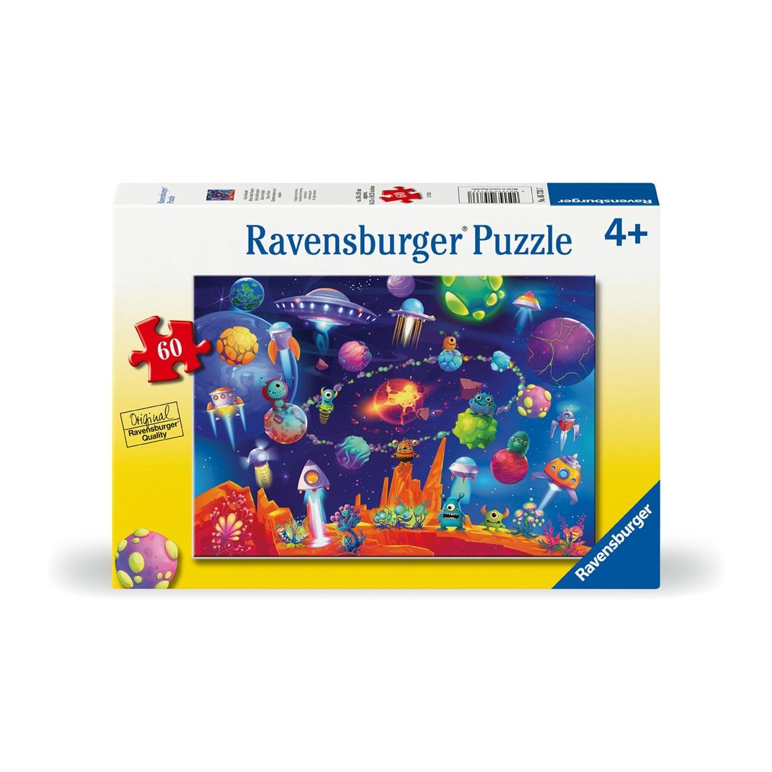 box for Space Aliens 60-Piece Puzzle By Ravensburger