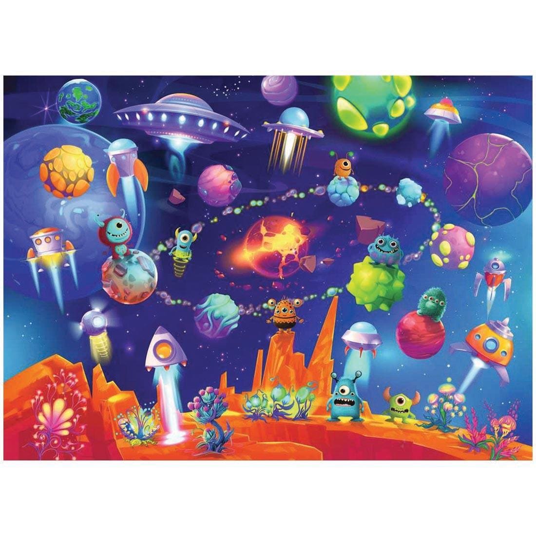 completed Space Aliens 60-Piece Puzzle By Ravensburger