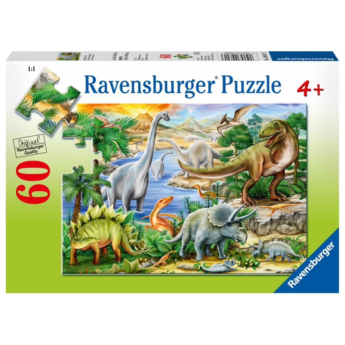 box for Prehistoric Life 60-Piece Puzzle By Ravensburger