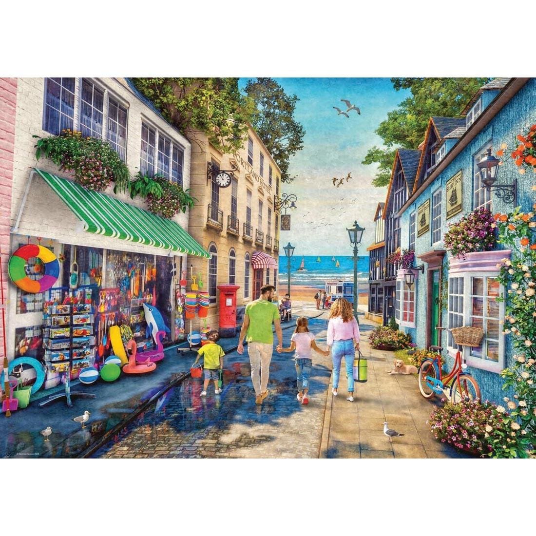 scene of Seaview Lane 1000-Piece Puzzle By Ravensburger
