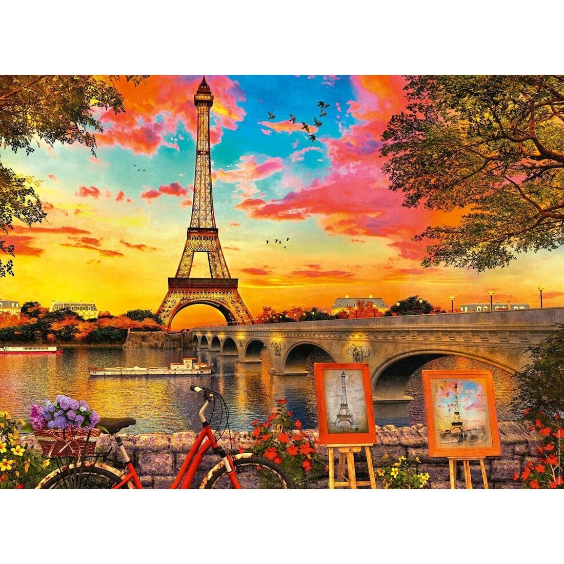 scene from Evening in Paris 500-Piece Puzzle By Ravensburger