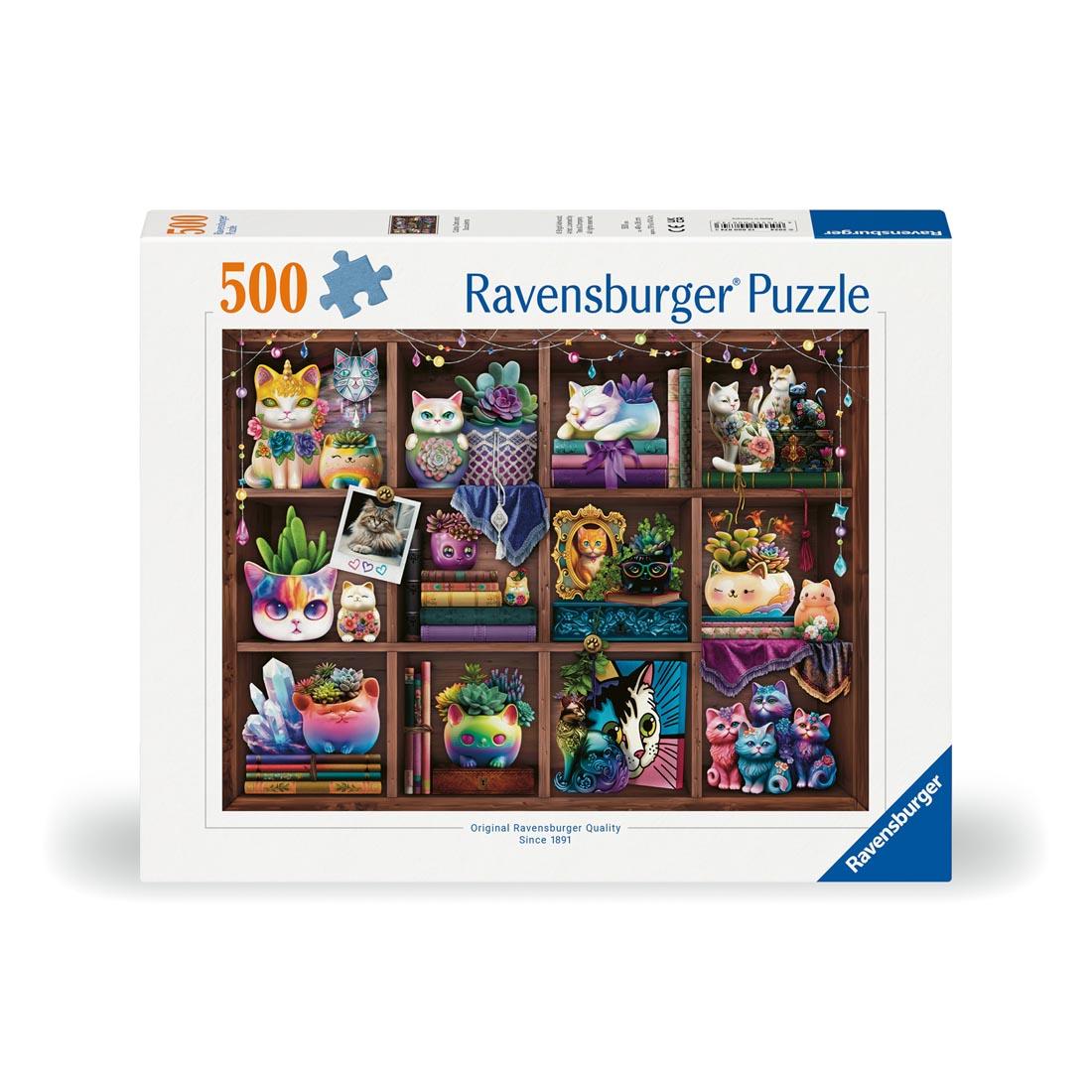 box for Cubby Cats And Succulents 500-Piece Puzzle By Ravensburger